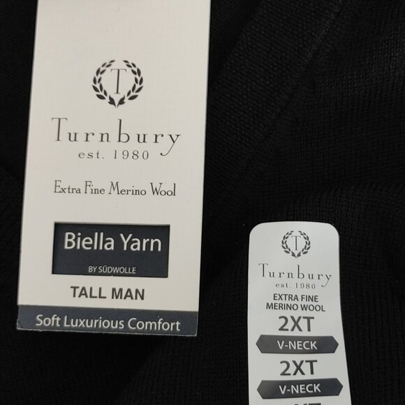 Turnbury 100% Extra Fine Merino Wool Biella Yarn by Südwolle Men's Pullover 2XT - Picture 6 of 12